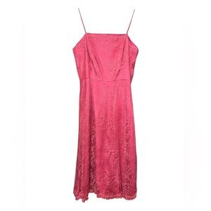Belsoie Raspberry Lace Midi Dress - Size 20